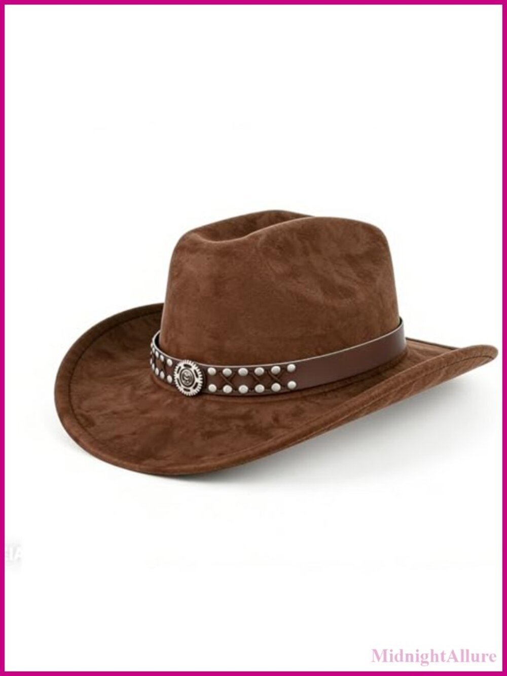 Unisex Wide Brim Felt Cowboy Hat Western Style
